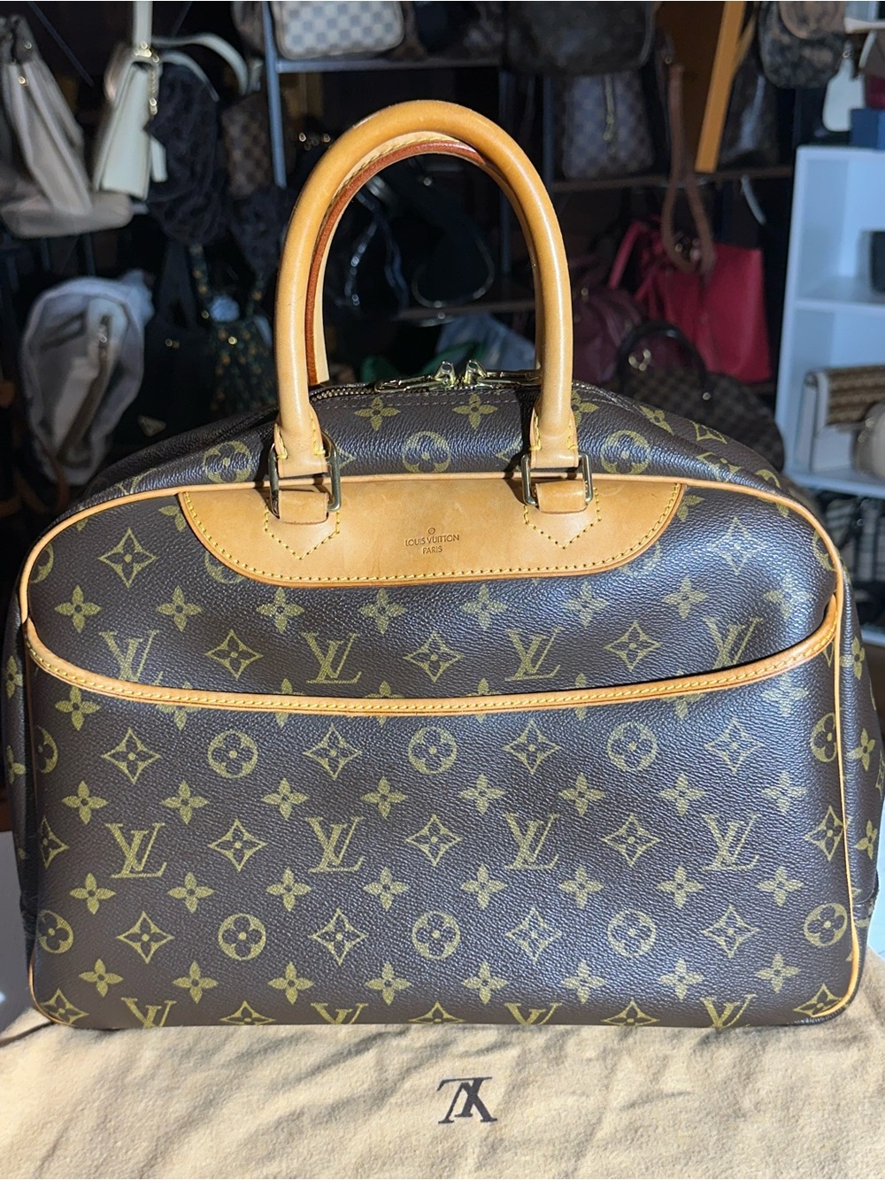 Louis Vuitton Deauville Monogram Canvas Travel Bag - Brown/Tan